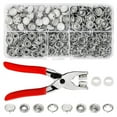 thumbnail image 1 of Pearl Snaps for Fabric Snap Pliers, Metal Button Kit Clothing, Shirts, Onesie, Romper,120 Set, 1 of 8