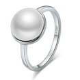 thumbnail image 1 of Pearl Statement Ring for Women Sterling Silver Ginger Lyne Collection Size 7 - 7, 1 of 7