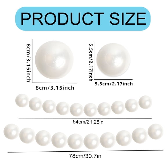 Pearl String Garland Verdsylv Wedding Pearl Bead String Pendant - 10 Pearls + Thread + Needle Per Set - Hanging Background Wall for Bridal Shower, Banquet, Rustic Home Decor, Wedding Backdrop Decor