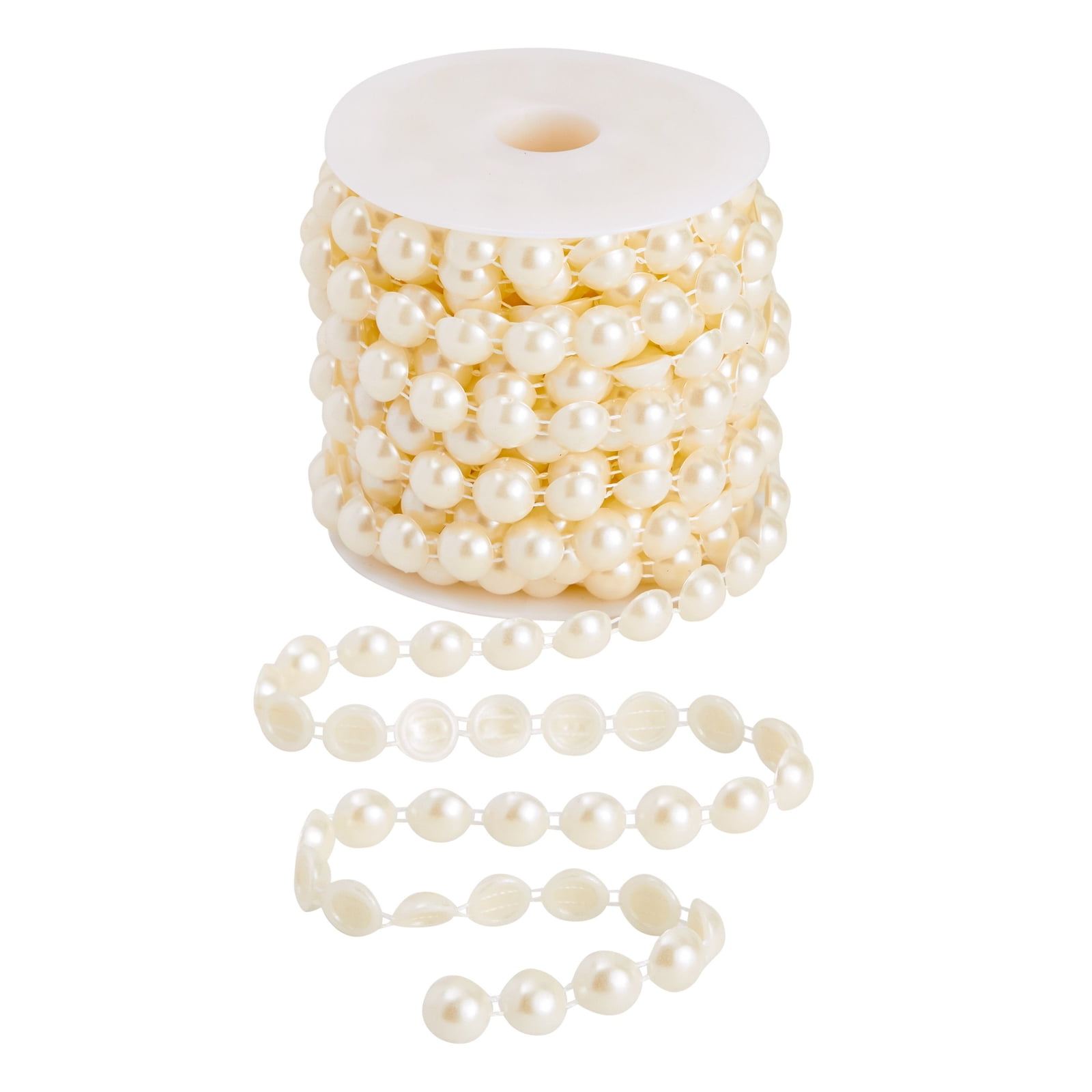 Cream Fused String Pearl Beads on Spools for Wedding Favors, Crafts,  Decorating & Displaying & More