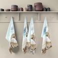thumbnail image 1 of Pearl Summer Shell Tea Towels Set of 6 Summer Ocean Kitchen Dish Cloth with Hanging Loop, 18"x28"Lint-Free Absorbent Towel for Kitchen Drying Wiping and Cleaning, 1 of 5