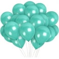 thumbnail image 1 of Pearl Turquoise Balloons - 12 Inch Latex Balloons - 72 Pack, 1 of 8