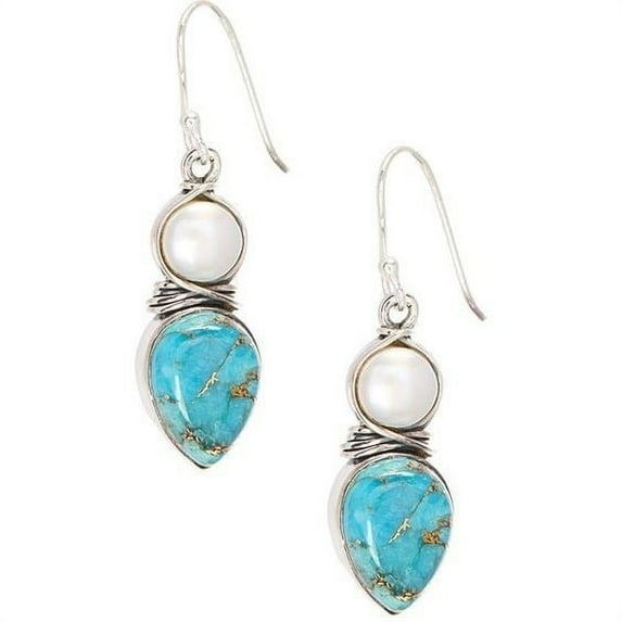 Pearl Turquoise Fashion Bridal Earrings
