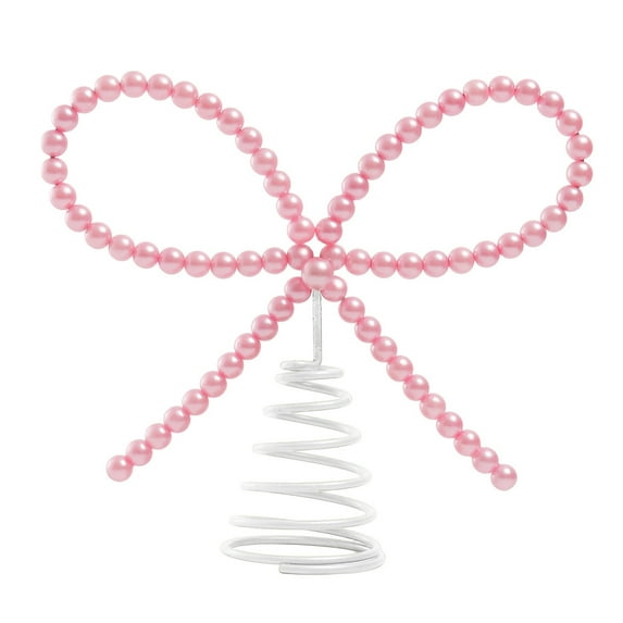 Pearl Valentine's Day Tree Top Decoration Pearl Bowknot Christmas Tree Top Decorative Piece Party Setup