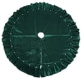 Pearl Velvet Christmas Tree Skirt 48 In with Bow Closures and Lace ...
