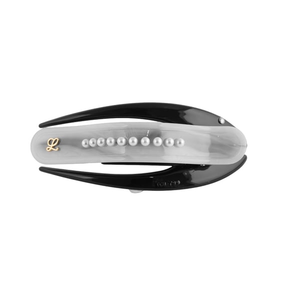 Pearl Wave Hair Clip, French Design Side Slide Barrette, Chic Minimalist Accessory, Secure Non Slip Grip, Daily Dating, Women
