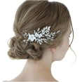 thumbnail image 1 of Pearl Wedding Hair Clip Comb Barrette Flower Crystal Bridal Hair Accessories Silver Headpieces for Women Wedding, 1 of 4