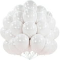 thumbnail image 1 of Pearl White Balloons 50 pcs 12 Inch White Latex Helium Balloons for Wedding Bridal Graduation Engagement Baby Shower Gender Reveal Anniversary Birthday Party Decorations White-Z30, 1 of 12