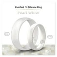 thumbnail image 1 of Pearl White Breathable Silicone Ring For Men and Women 6mm Bandwidth, 1 of 6