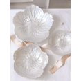 thumbnail image 1 of Pearl White Crystal Glass Fruit Bowl Set of 3, Table Centerpiece Fruit Plates for Dessert Candy Snack Bread Vegetables, Decorative Platter - Housewarming Wedding Birthday Gift (Whole Set(S&M&L)), 1 of 5