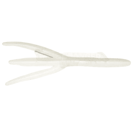 Pearl White Triple Threat 5" Fishing Lure 6-Pack / Vibrating Senko Style Soft Plastic Bait with Dual Kicking Legs / Bass, Trout & Walleye Lure / Versatile Wacky Rig, Ned Rig & Belly Hook Compatible