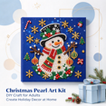 thumbnail image 1 of Pearl and Diamond Art Kits for Adults, Glittering Snowman Pearl Painting Kit with Tabletop Stand, Cute Christmas Craft Gift for Craft Lovers, 1 of 8