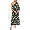 thumbnail image 1 of Pearl by Lela Rose womens  Floral One-Shoulder Dress, 10, Black, 1 of 3
