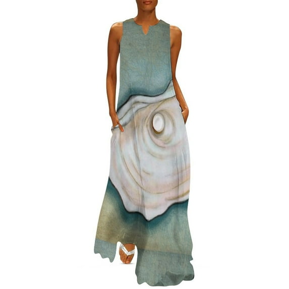 Pearl in Oyster Shell Long Dress Wom's summer suit long dress wom summer Casual dresses Dress