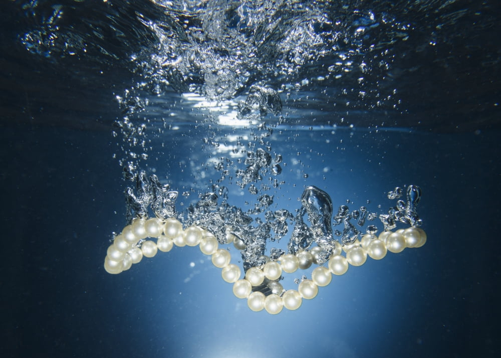 Pearl necklace underwater Tarifa Cadiz Andalusia Spain Canvas Art - Ben Welsh Design Pics (19 x 13)