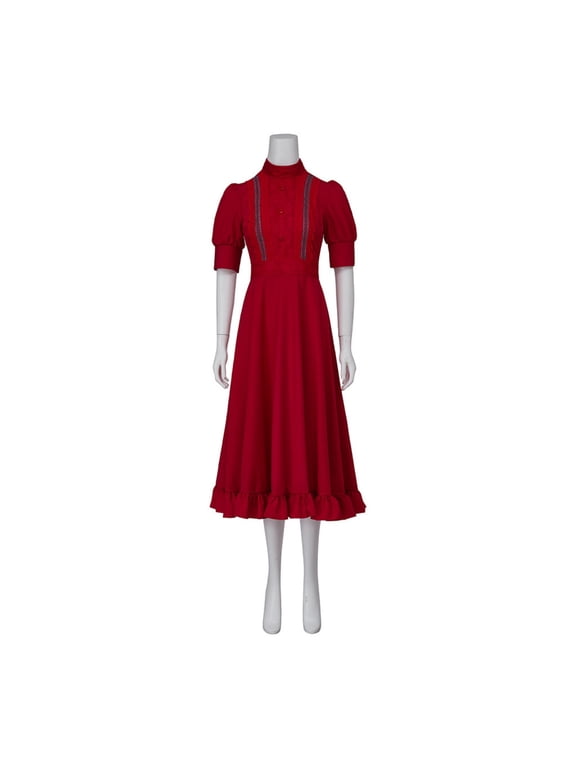 Pearl's Red Ball Gown - Horror-Inspired Costume for Women