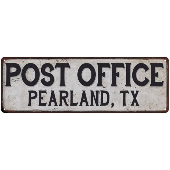Pearland, Tx Post Office Sign Vintage 6x18 206180011258