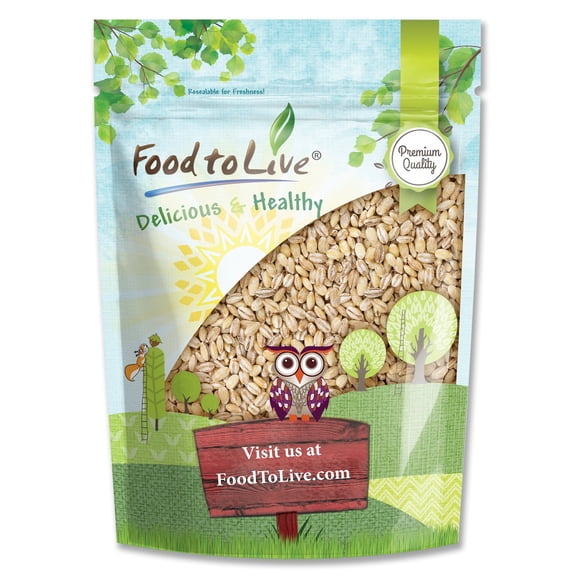 Pearled Barley, 0.5 Pounds — Kosher, Vegan, Raw — by Food to Live
