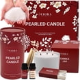 thumbnail image 1 of Pearled Candle Sand, 18oz Sand Wax, 30 Wicks, 2X Natural Fragrance Oils + Free Large Glass Jar, Smoke-Free Powder Snow Candles, 1 of 6