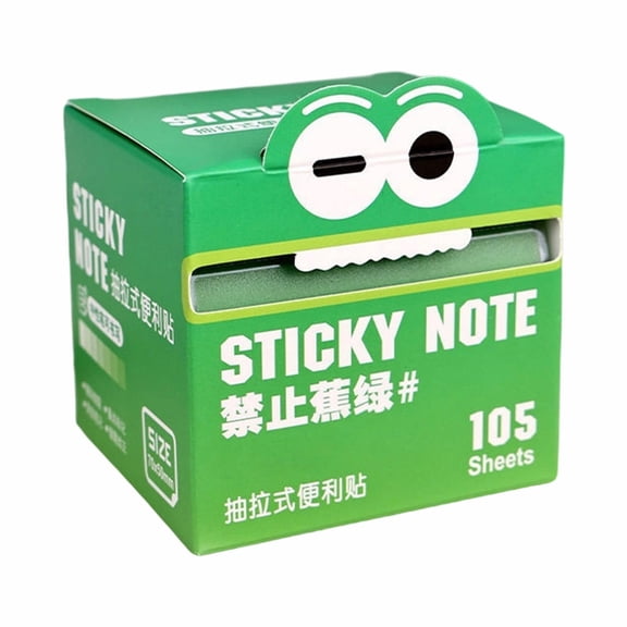 Pearlescent Clear Sticky Notes, 1Pc 3-Inch Roll 105 Sheets Dispenser, Keeps Contents Secure and Organized for Office Desk Stationery, MELF