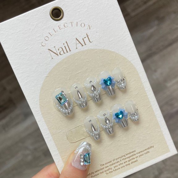 Pearlescent French Wear Handmade Finished Nail Beauty Patch