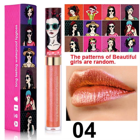 Pearlescent Lip Gloss,Waterproof & Kiss-Proof Shimmer,Full-Coverage Multichrome For Long Lasting All Day Wear