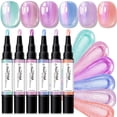 thumbnail image 1 of Pearlescent Nail Polish Pen Set for Diy Nail Art with Shimmer Finish and Precision Control Tip, 5ml Each, 1 of 10