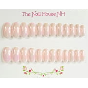Pearlescent Pink Chrome Ballerina Press-on Nails by The Nail House NH - 24 Pieces