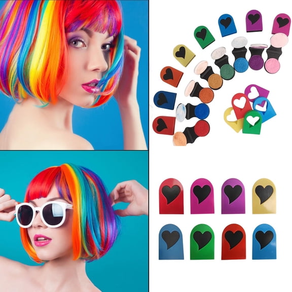 Pearlescent Temporary Hair Chalk for Stage Costume, Washable Color Powder for Cosplay, Non Permanent Dye Spray for Party Look, Kit for Creative Styling