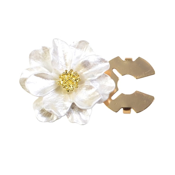 Pearlized Floral Cufflinks Clip Shirt Button Covers Clothing Jewelry Accessory