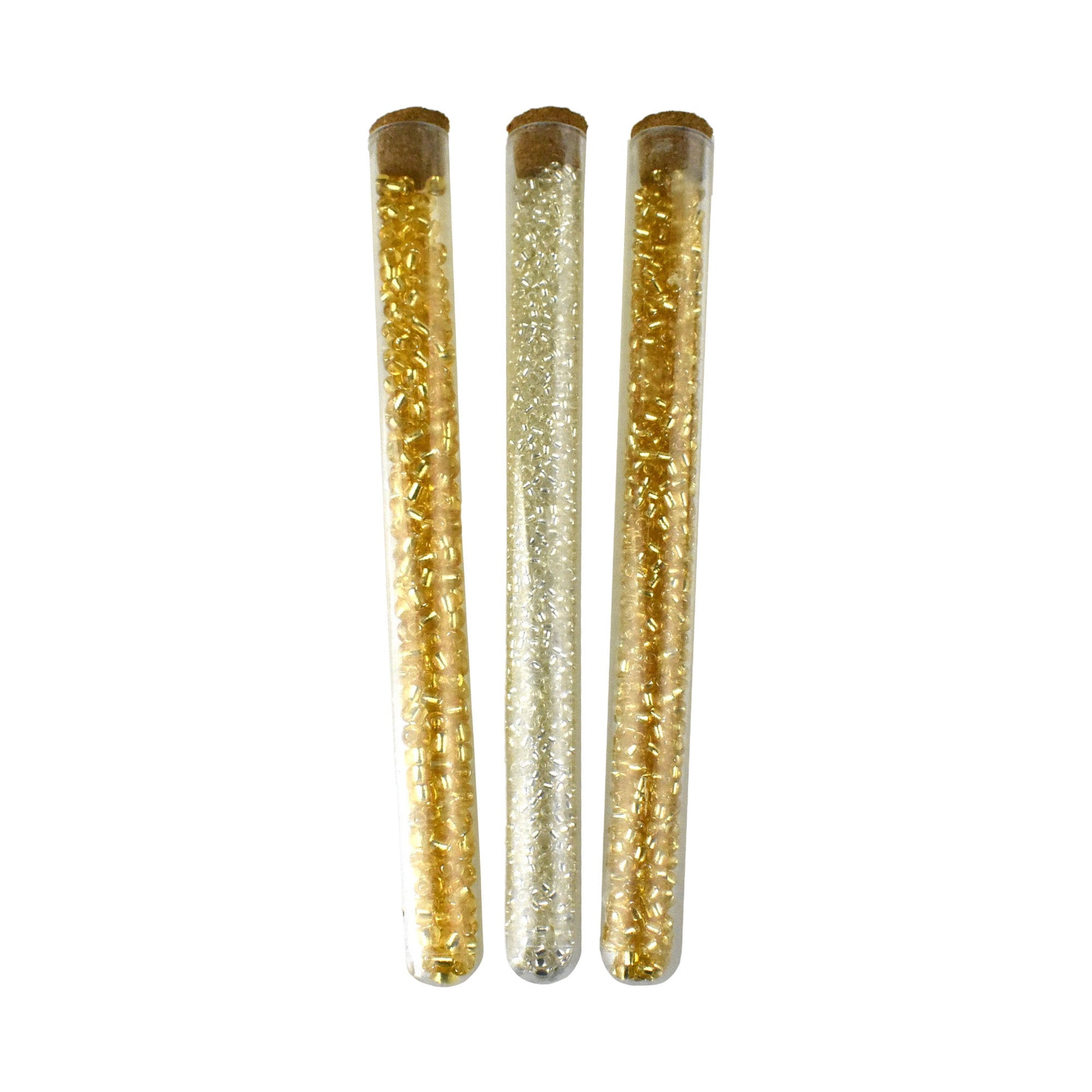 Pearlized Glass Seed Bead Tubes, 7/8ounce, Metallique