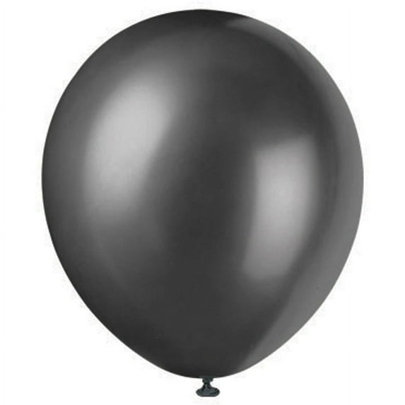 Pearlized Latex Balloons, 12 in, Shadow Black, 72ct