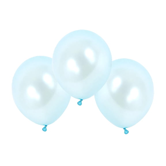 Pearlized Party Balloons, 12-Inch, 8-Count - Turquoise