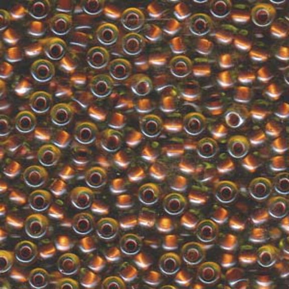 Pearlized Peridot/Copper Miyuki Seed Beads 6/0 6-93805-TB