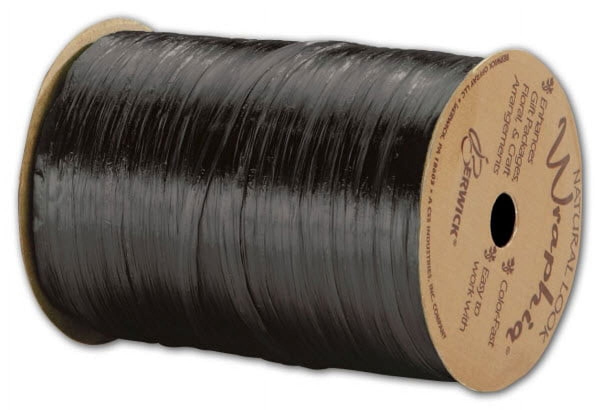 Pearlized Wraphia® Ribbon, 1/4 Inch x 100 Yards, Black - Walmart.com