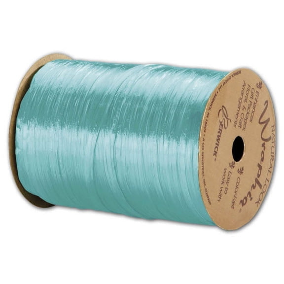 Pearlized Wraphia Ribbon, 1/4 Inch x 100 Yards, Robins Egg