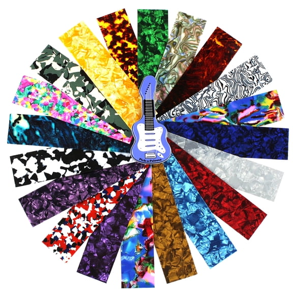 Pearloid Guitar Pick Custom Strips, Multi Thickness Replacement Sheets for DIY Guitar Pick Maker, Handmade Craft Refill Strips for Guitar Players - 0.50mm Light