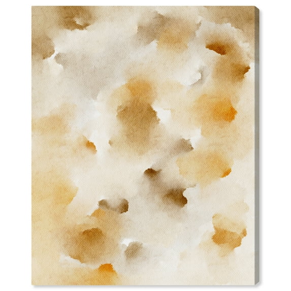 Pearls And Amber Watercolor Boho Abstracts Canvas Wall Art by Art Remedy, Gallery Wrapped, 36" x 45"