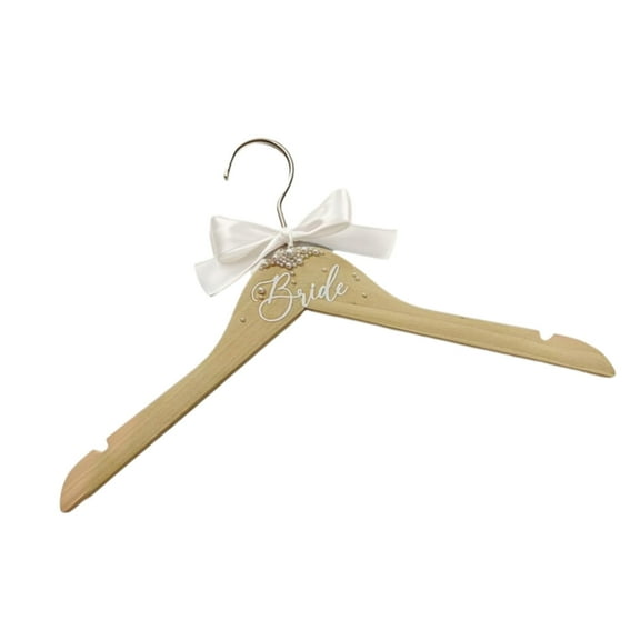 Pearls Bowknot Design Dress Hanger for Bridal Wedding Gowns and Event Styling