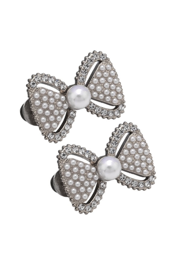 Pearls Bows Button Pins Jeans Waist Tightener Adjustable Trouser Button Pin Waist Buckle Detachable Jeans Button Pins