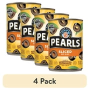(4 pack) Pearls California Ripe Olives, Sliced, 6.5 oz. Major Allergens Not Contained.