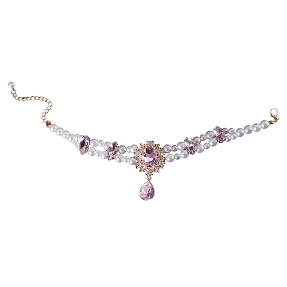 Pearls Collar for Cats Pearl Dog Rhinestone Necklaces for Small Dogs Accessories Cat Pearl Collar Pink