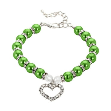 Pearls and Diamonds Dog Cat Call Bell Collar Pet Dog Chain Please Take Your Shoes off Sign Cat Collar Adjustable Dog Leather Dog Colors for Medium Dogs Collar Diamond Flash Dog Collar