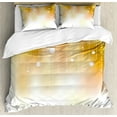 thumbnail image 1 of Pearls Duvet Cover Set, Blurred Background Dark Color Classy Christmas Design Art Print, Decorative 3 Piece Bedding Set with 2 Pillow Shams, Calking Size, Pale Brown White, by Ambesonne, 1 of 3