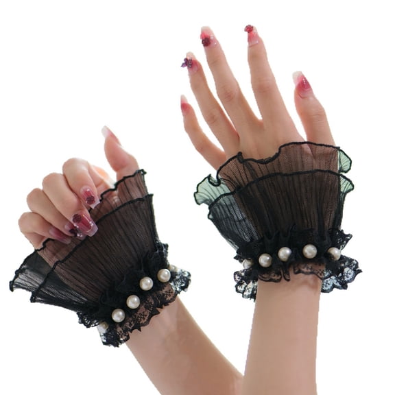 Pearls Lace Hand Sleeves Breathable Elastic Design Arm Sleeves For Nails Art Display Photography And Special Event