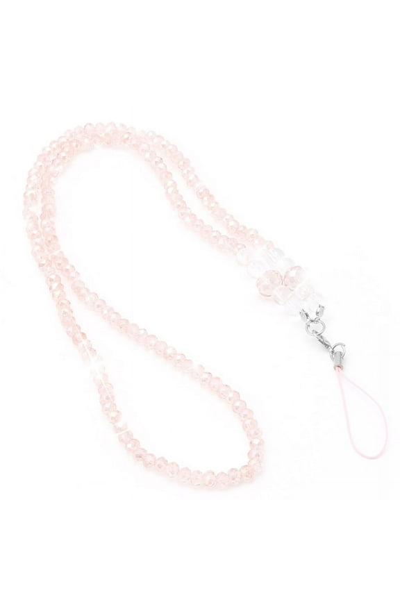 Pearls Long Neck Strap Lanyard KeyRing Keychain Holder Necklace For Mobile Phone