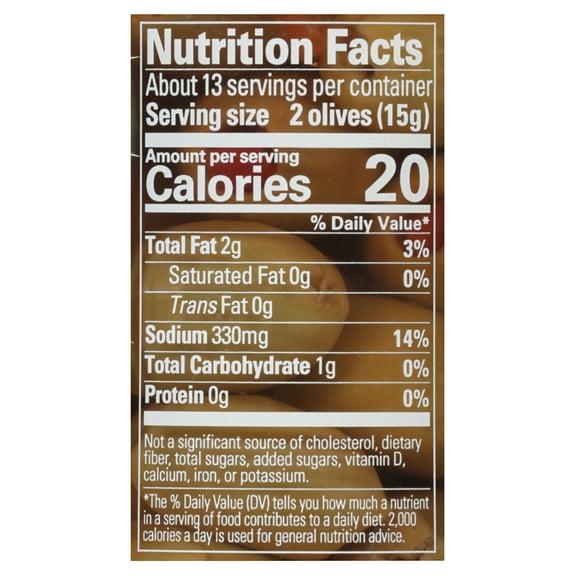 Pearls Organic Specialties Red Pepper Stuffed Green Olives 6.7 oz. Jar