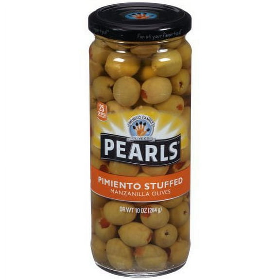 Pearls Pimiento Stuffed Manzanilla Olives, 10 Oz. Jar (Pack of 16)