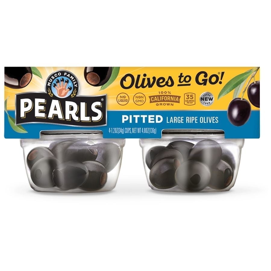 Pearls Pitted Olives in To Go Cups 4.8 oz Pack of 2