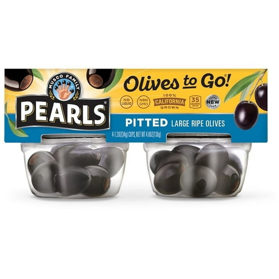 Pearls Pitted Olives in To Go Cups 4.8 oz Pack of 2